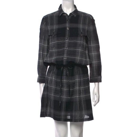 Burberry Brit black and gray plaid dress size 4 - Picture 1 of 7